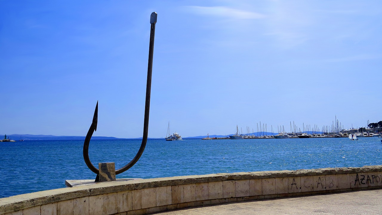 Image - anchor hook sea sailboats beach