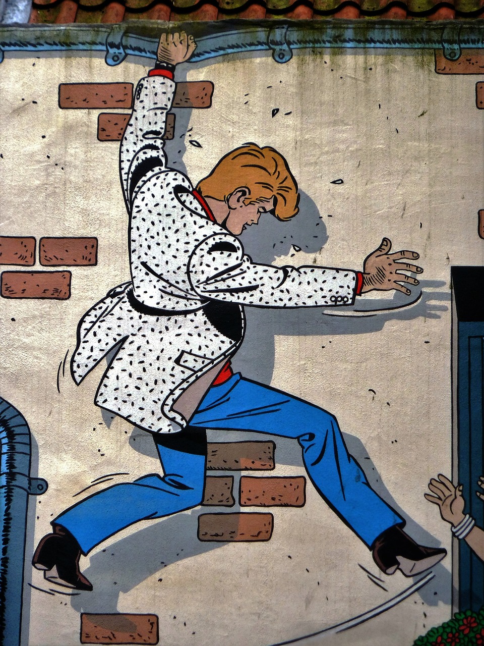 Image - strip drawing mural brussels