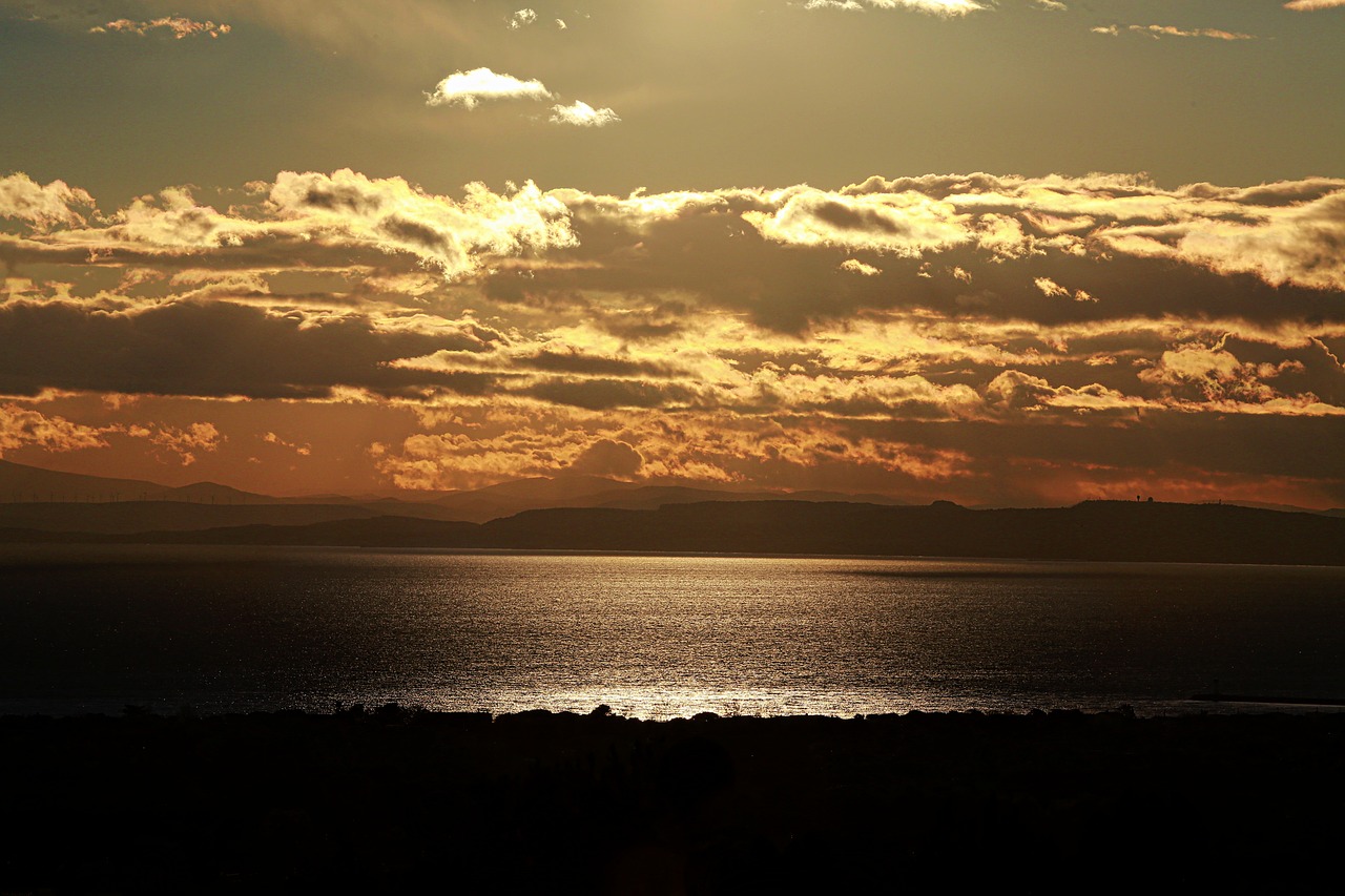 Image - sun lying sunset light clouds