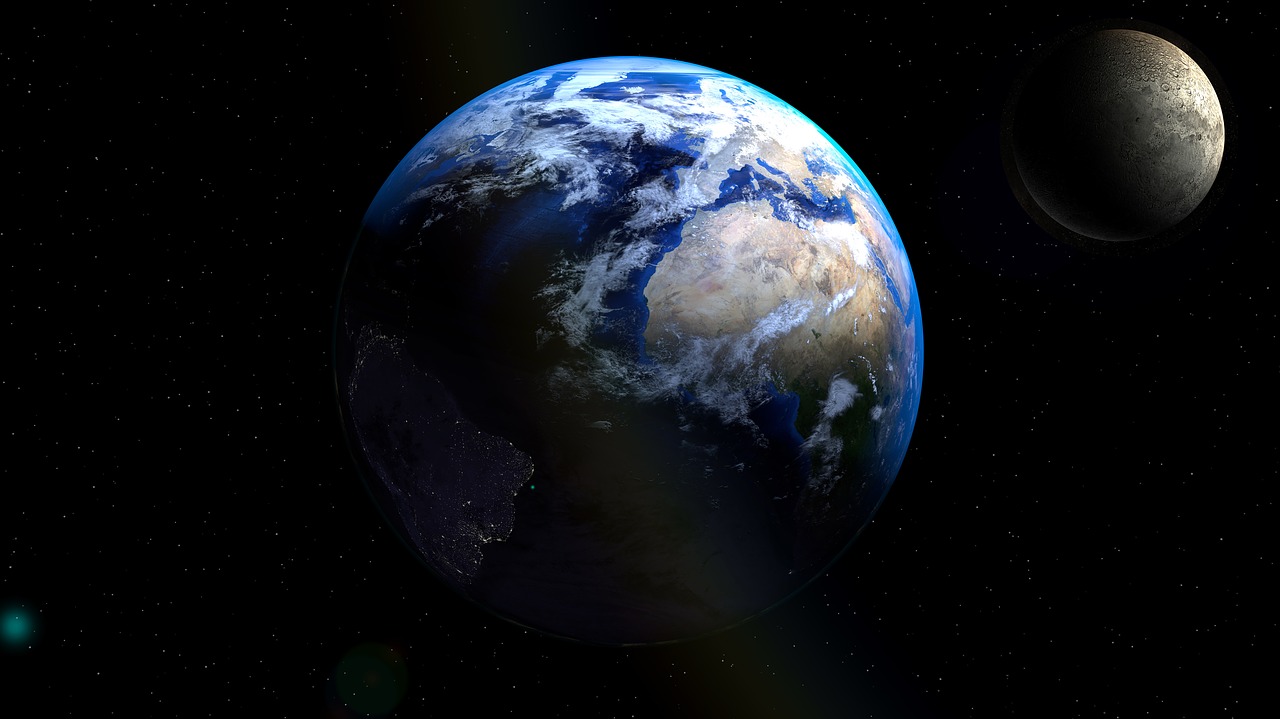 Image - globe moon earth planet universe