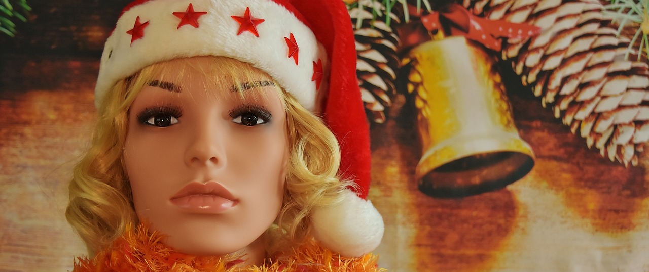 Image - woman pretty christmas santa hat