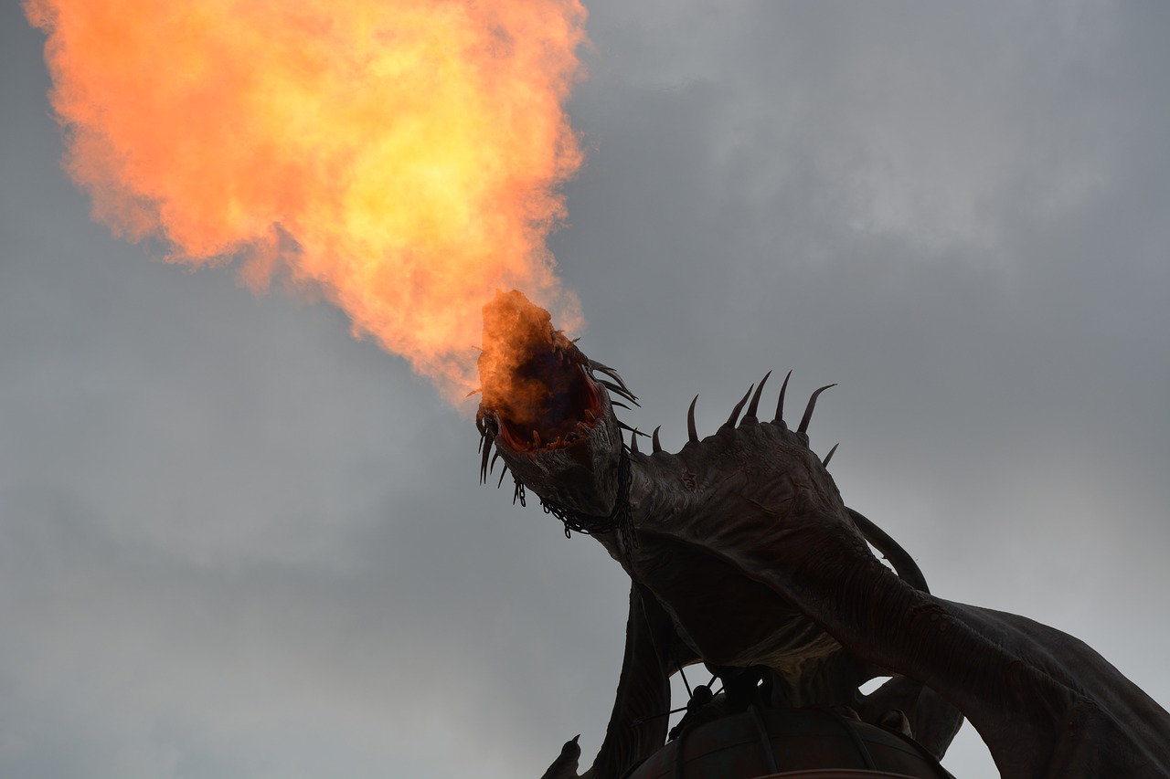 Image - dragon harry potter fire sky