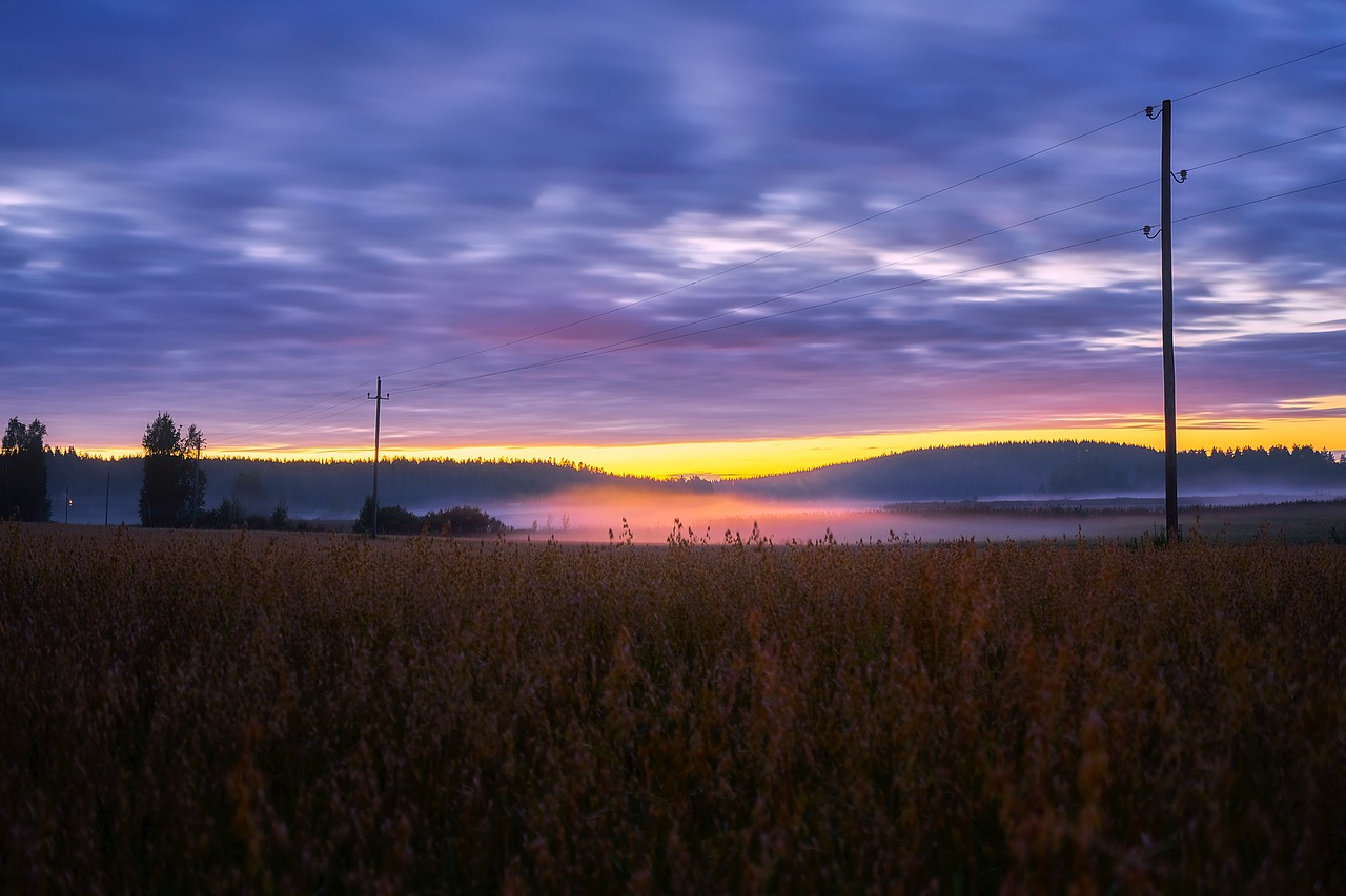 Image - finland sunrise sunset sky clouds