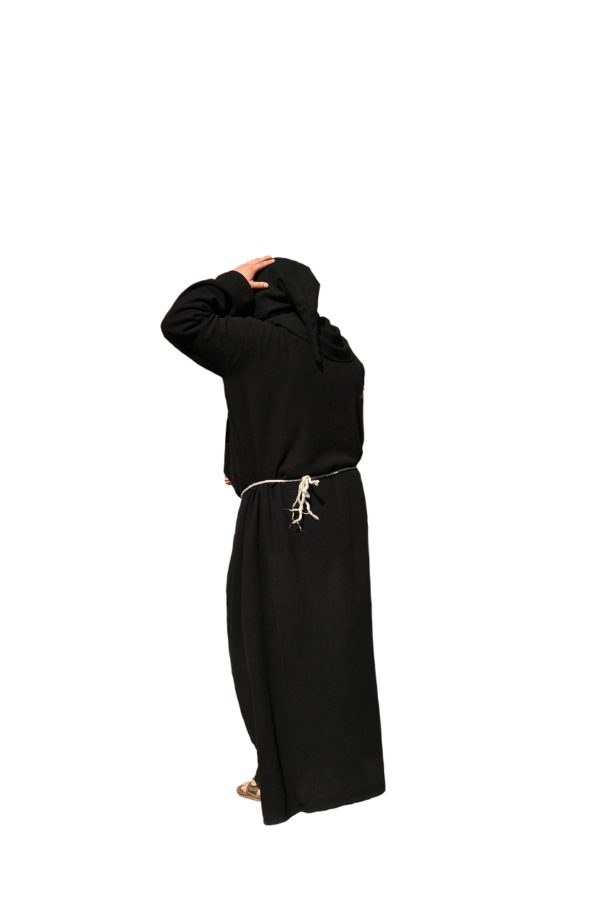 Image - monk habit black isolated