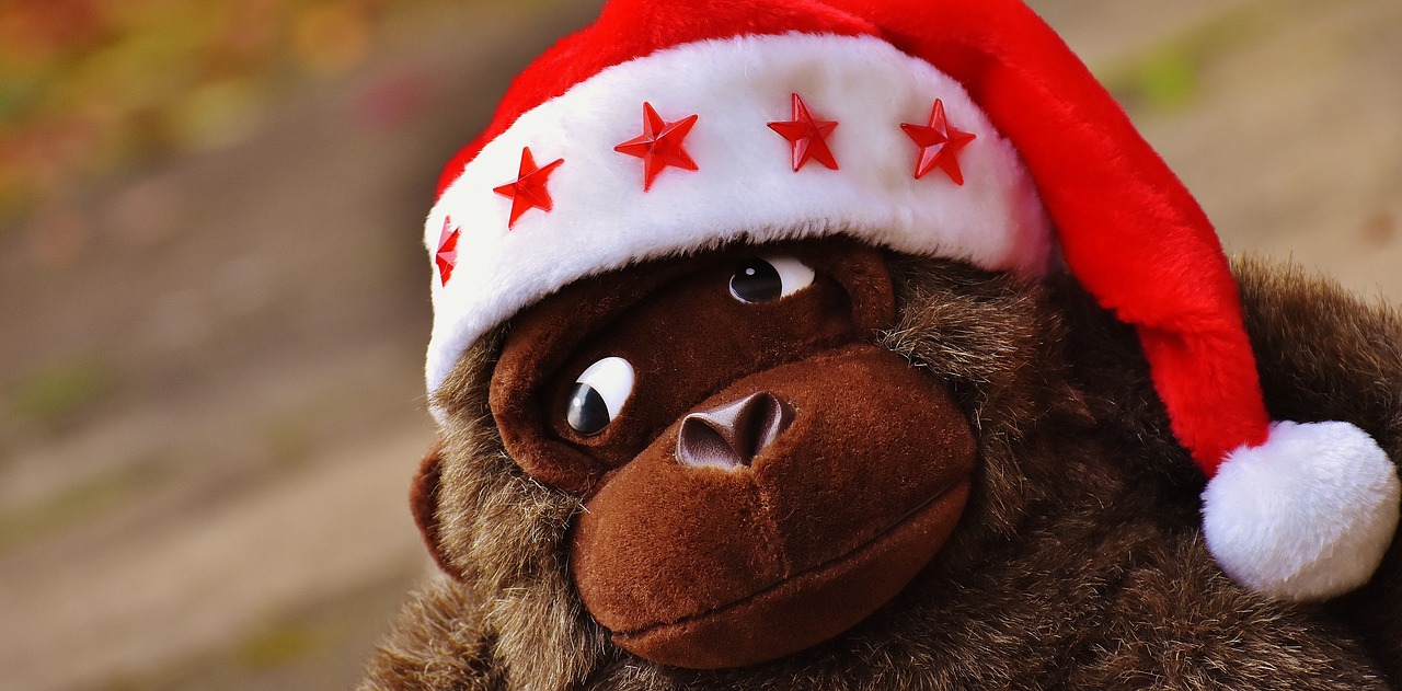 Image - christmas santa hat stuffed animal