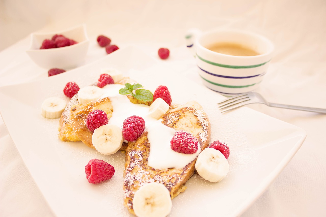 Image - toast berries breakfast banana