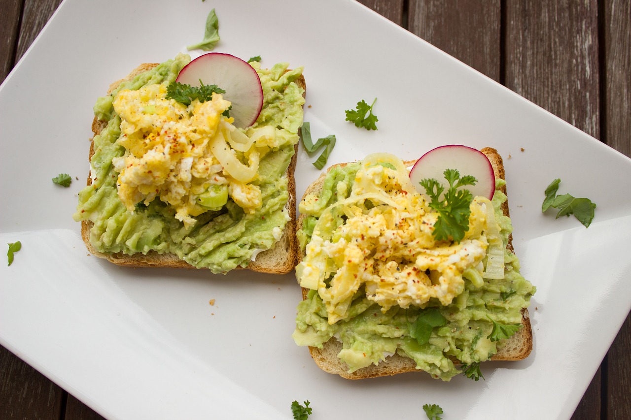 Image - avocado breakfast bread toast egg