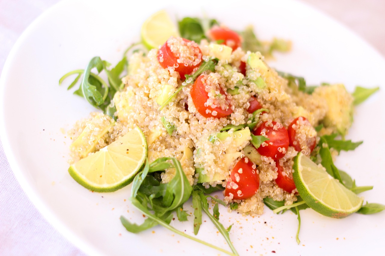 Image - quinoa salad tomatoes lime rocket