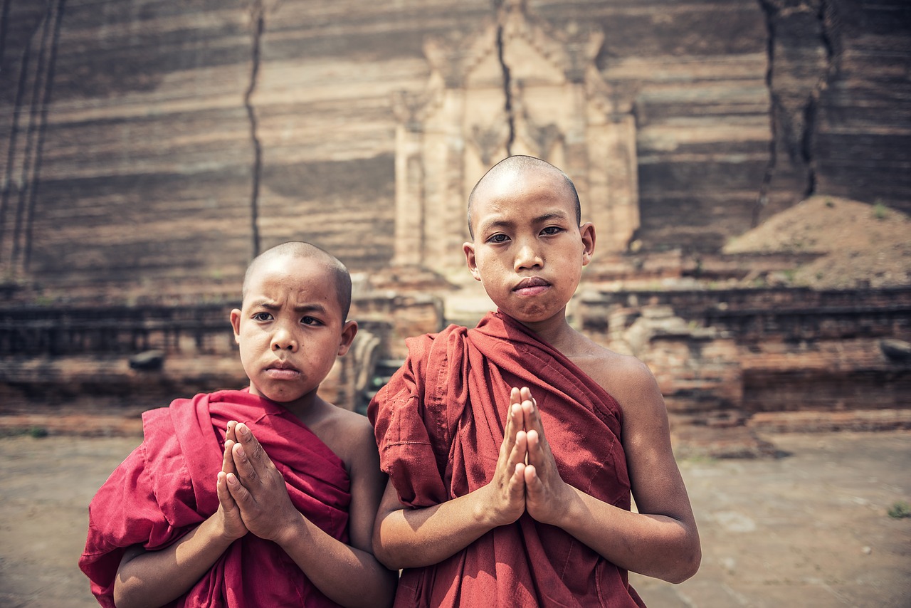 Image - boy monks i pray asia burma faith