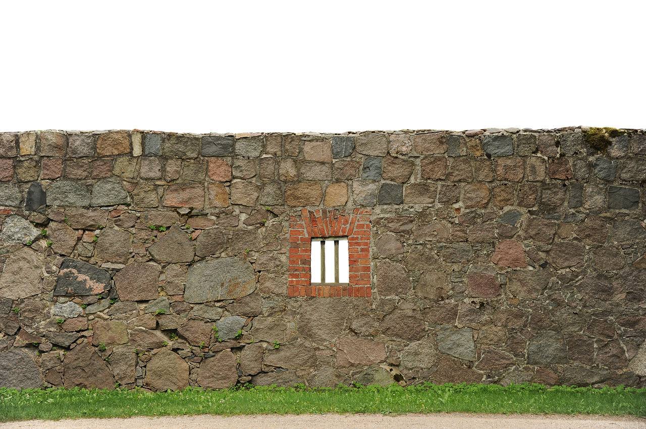 Image - wall stone wall meadow window