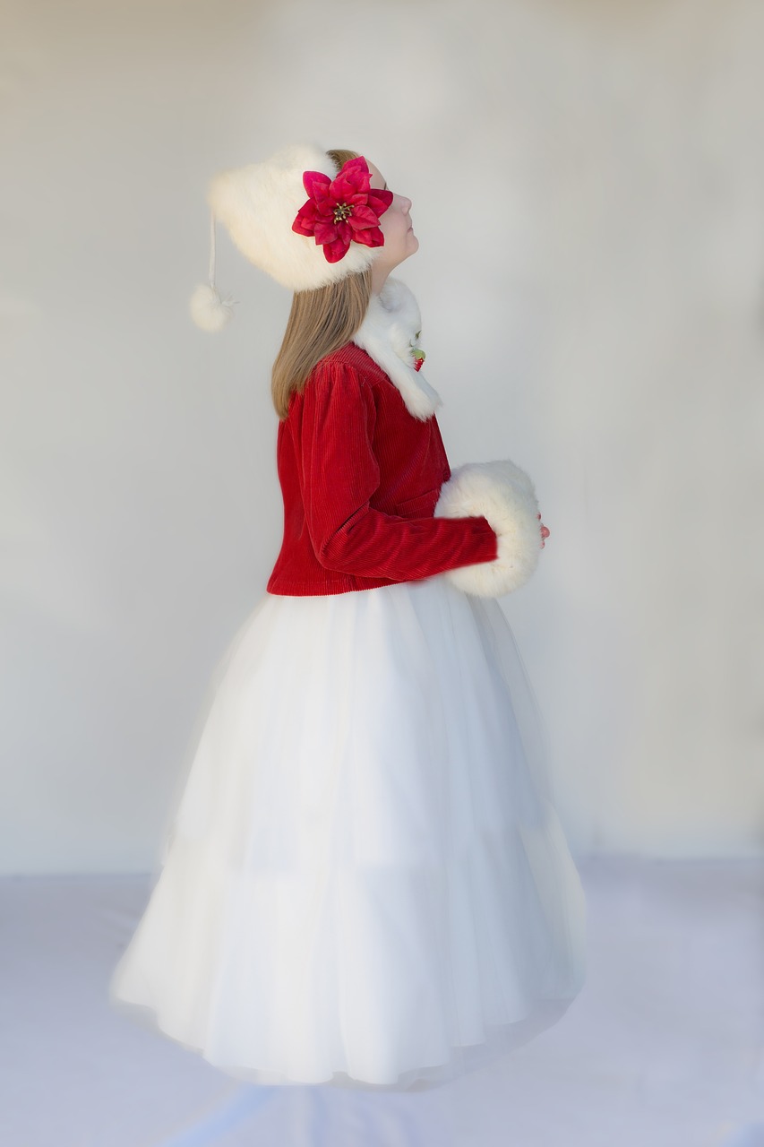 Image - christmas child red coat