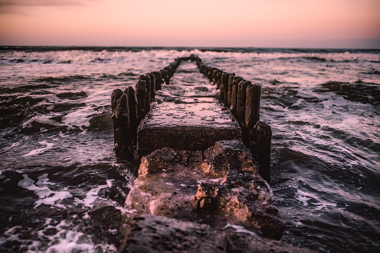 Image - jetty pier remains relic poland