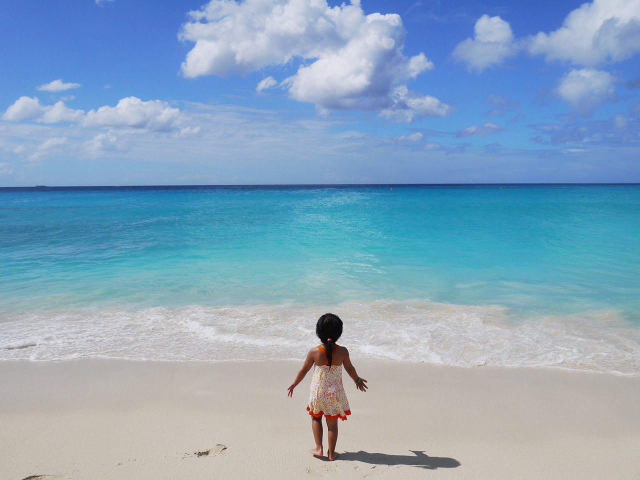 Image - sea beach girl sandy child