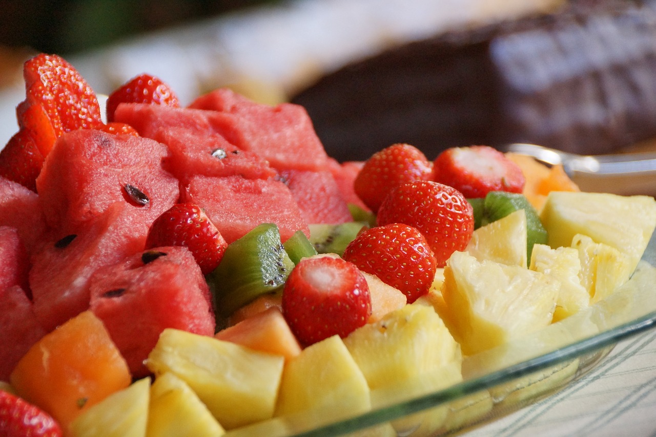 Image - fruit watermelon kiwi strawberries