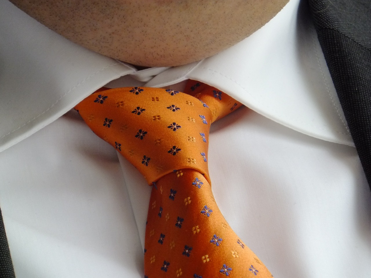 Image - tie orange festive man neck