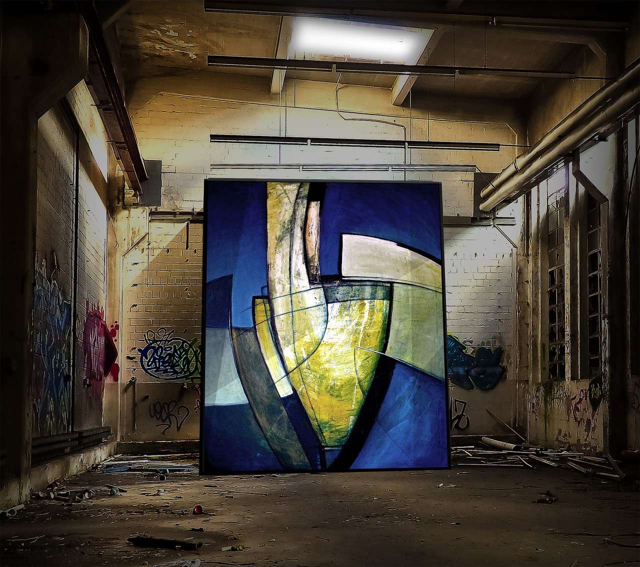 Image - painting factory building ruin