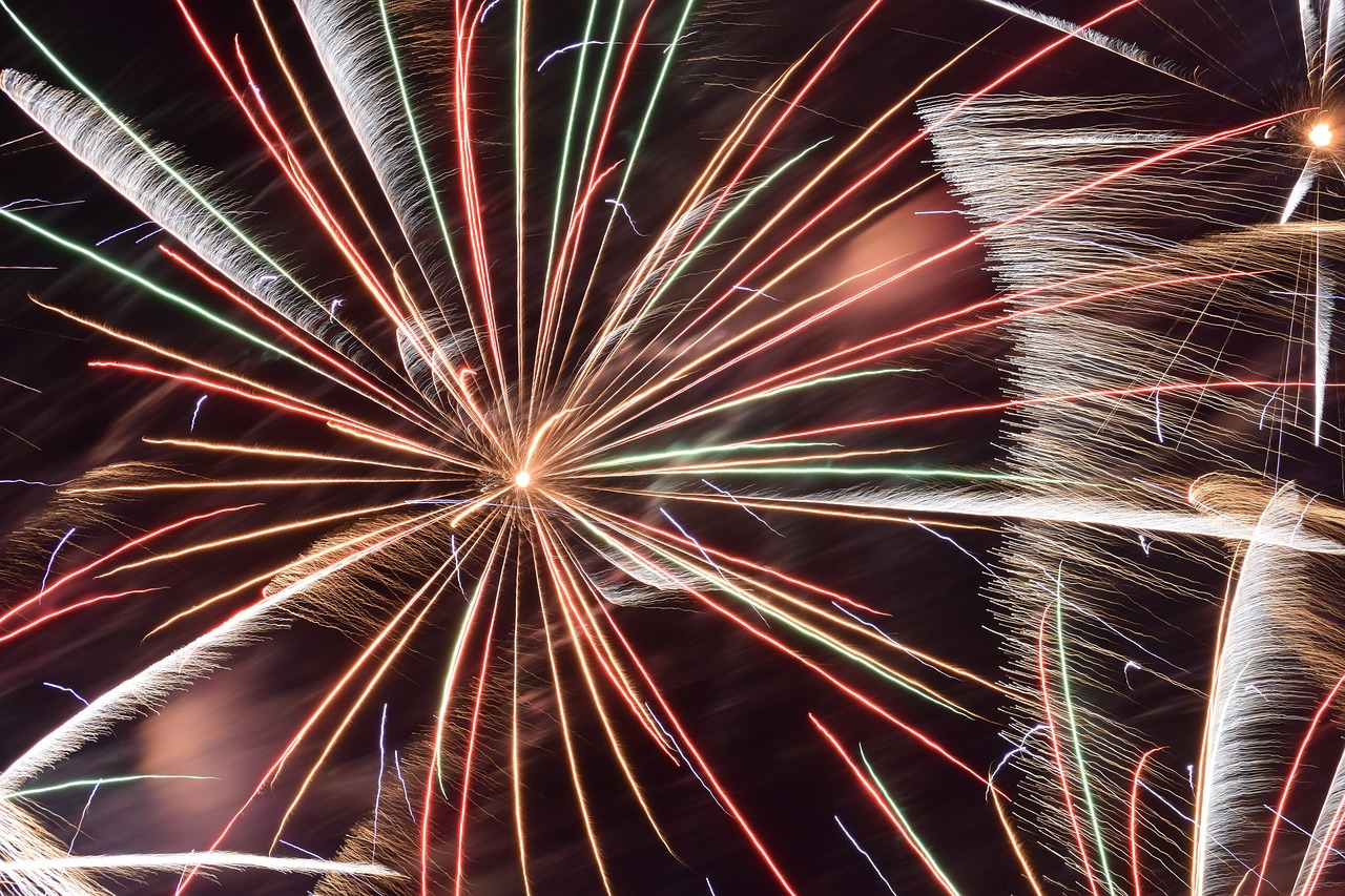 Image - fireworks red black night