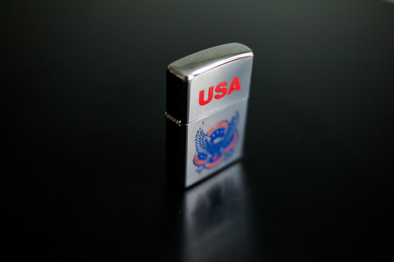 Image - zippo cigarette lighter usa steel