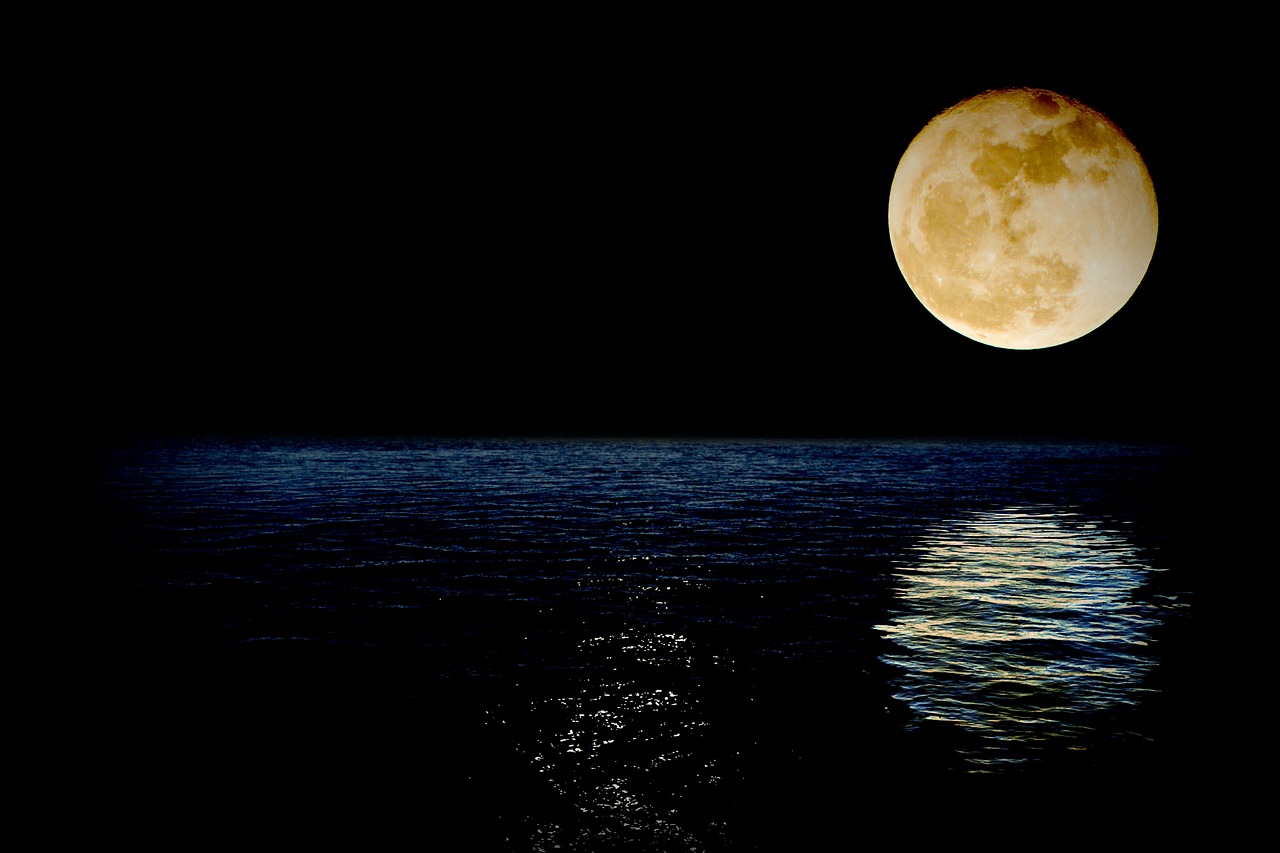 Image - luna super superluna sea