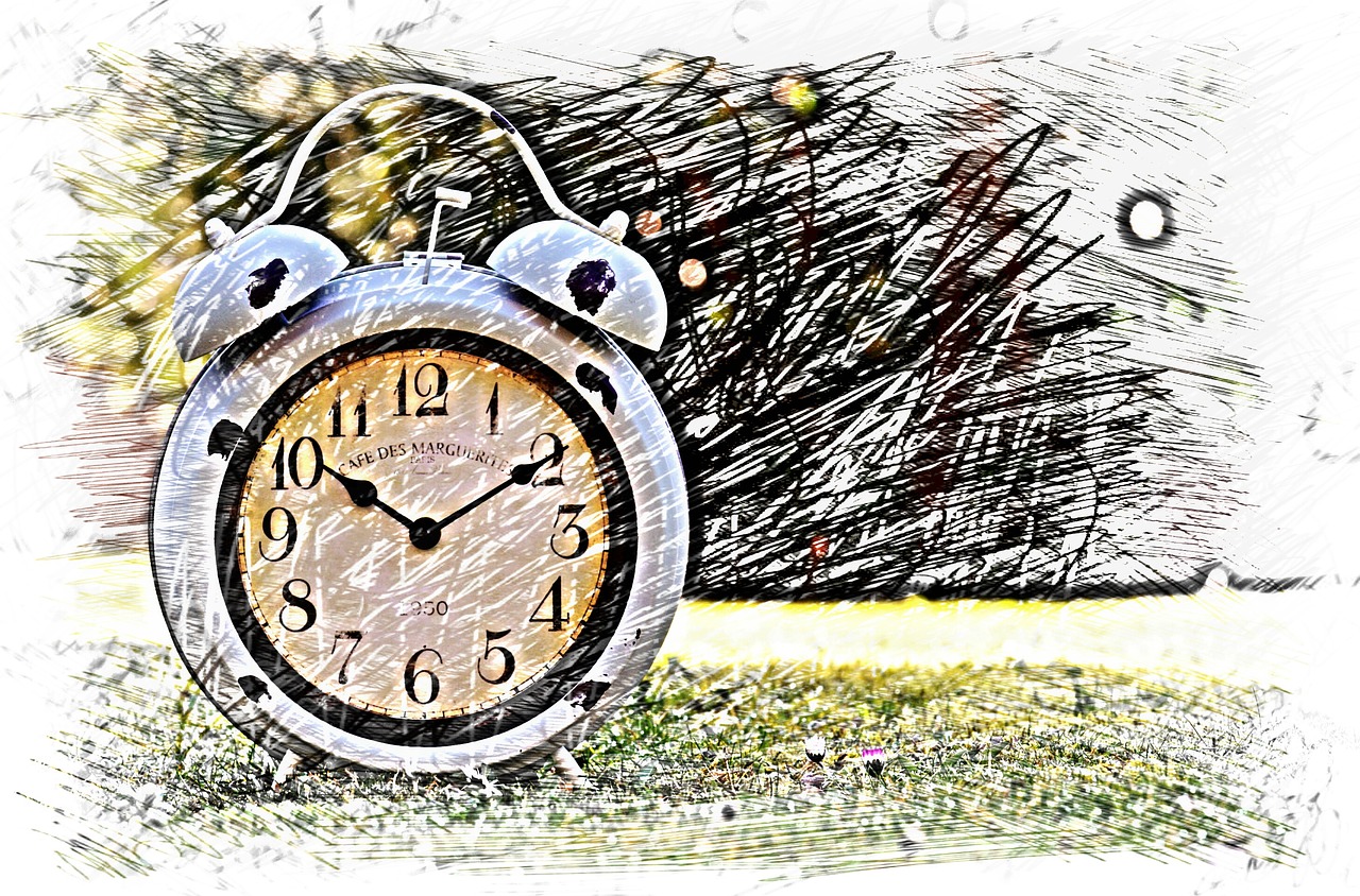 Image - clock drawing colorful time of