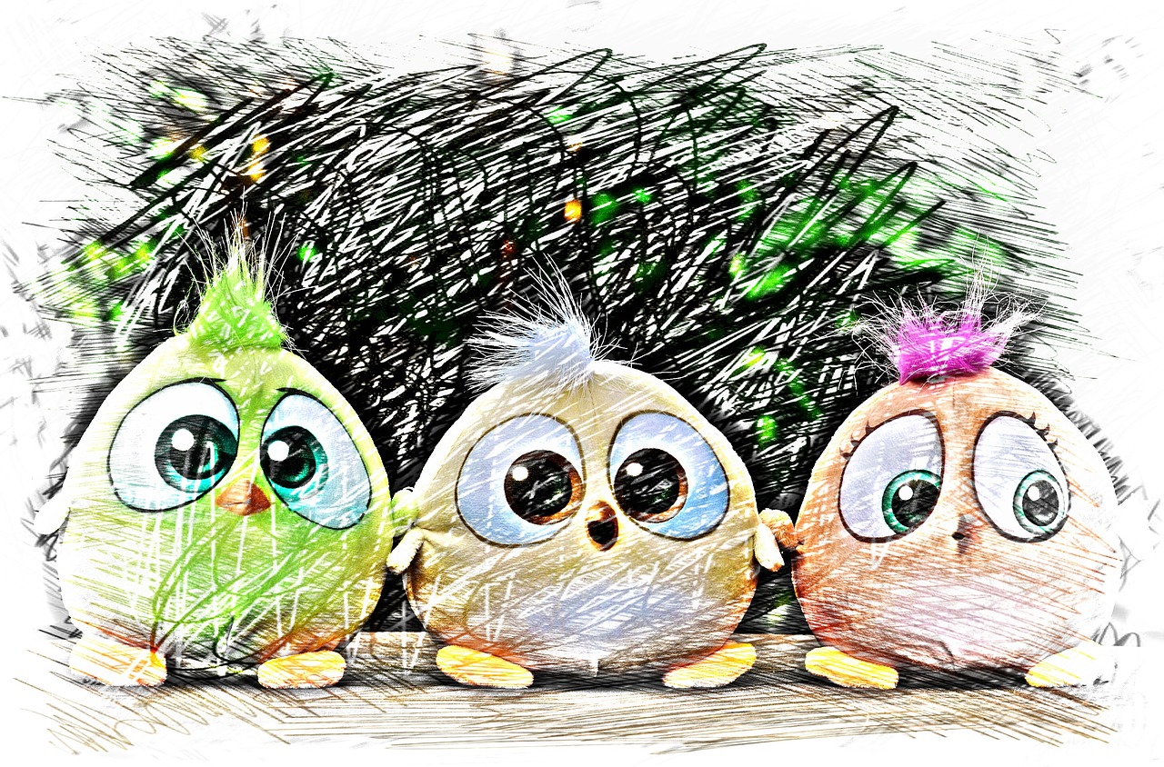 Image - bird birdie drawing colorful cute