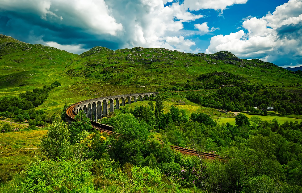 Image - scotland viaduct landscape scenic