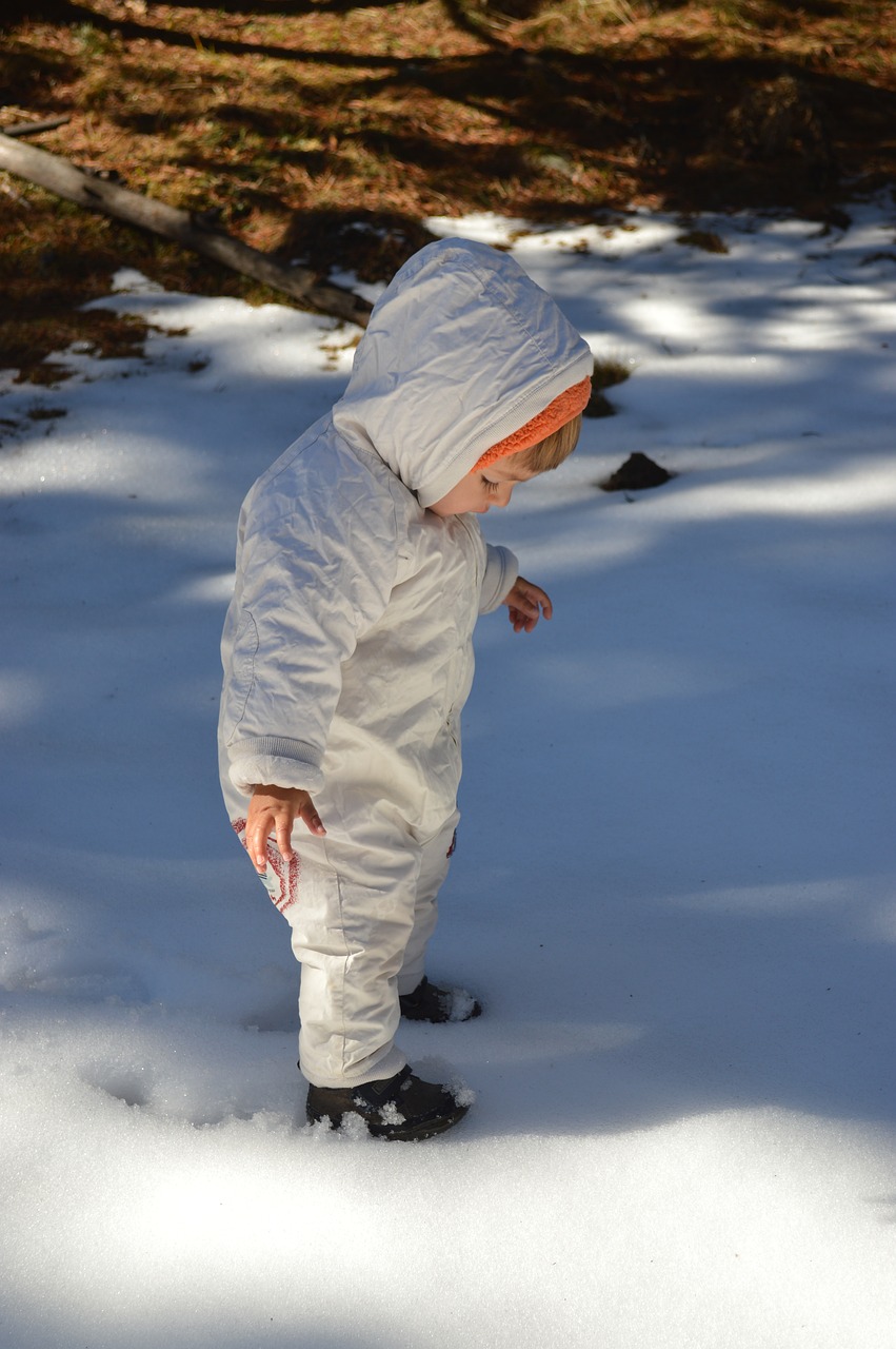 Image - baby snow warm winter child