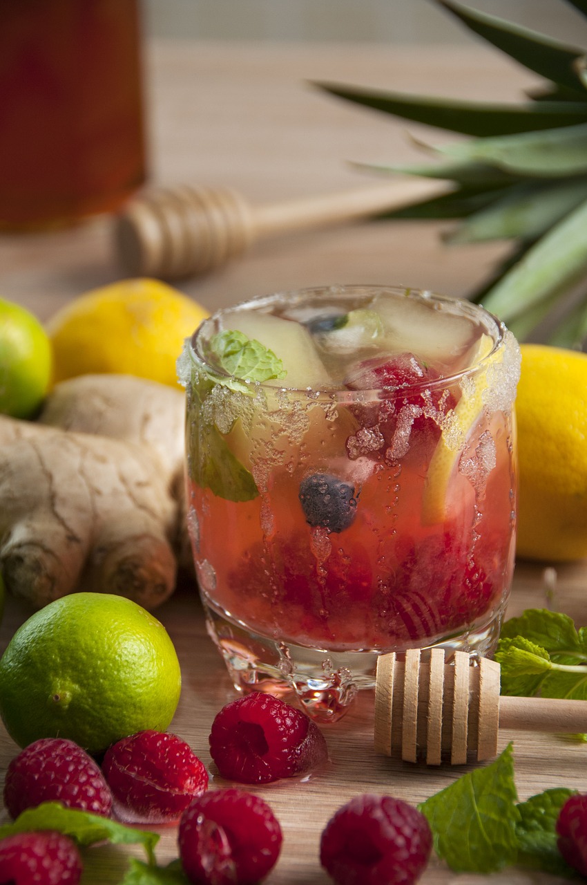 Image - infused water water juice raspberry