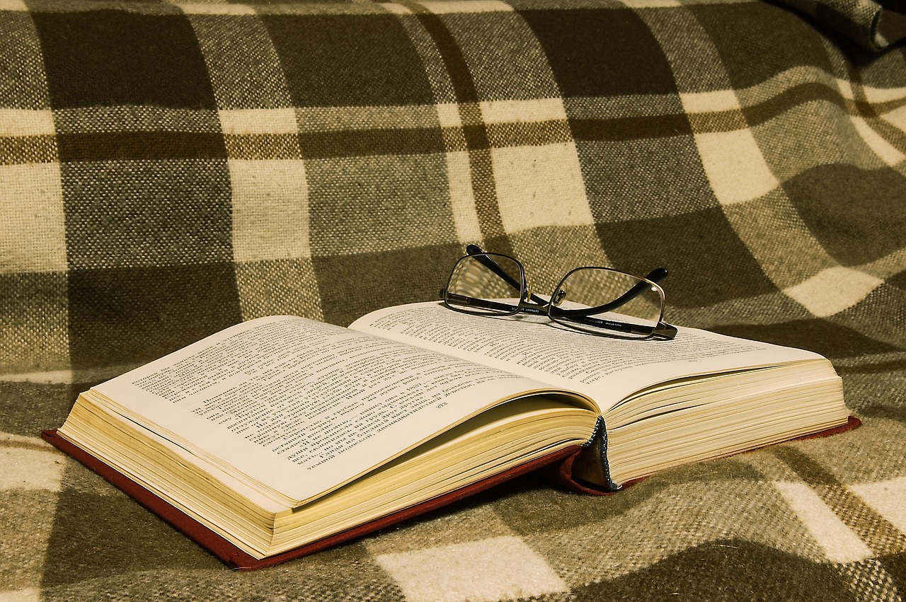 Image - book literature glasses plaid