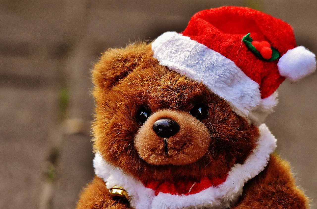 Image - christmas greeting card teddy