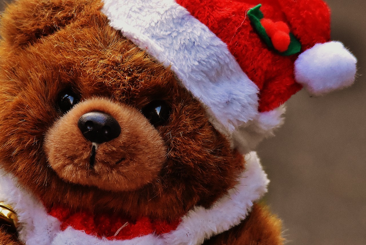 Image - christmas greeting card teddy