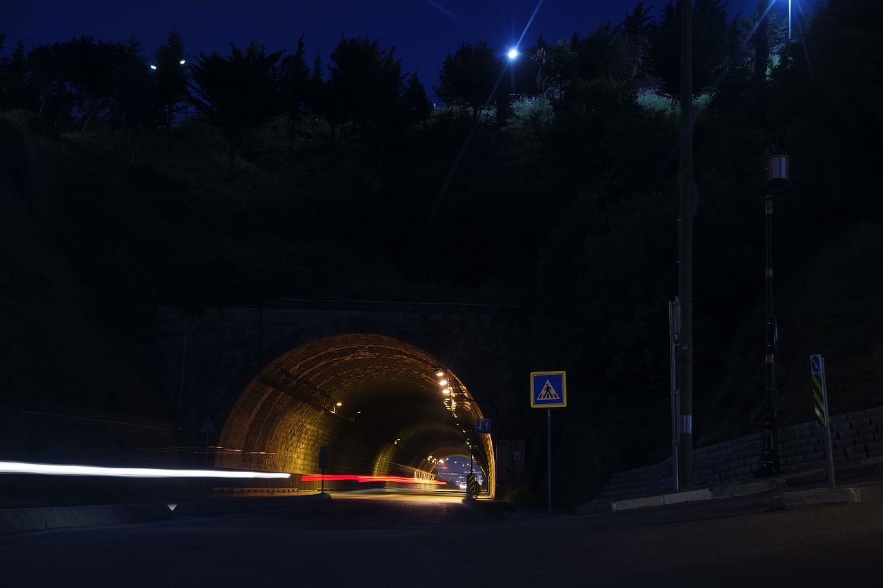 Image - dark lights night road street
