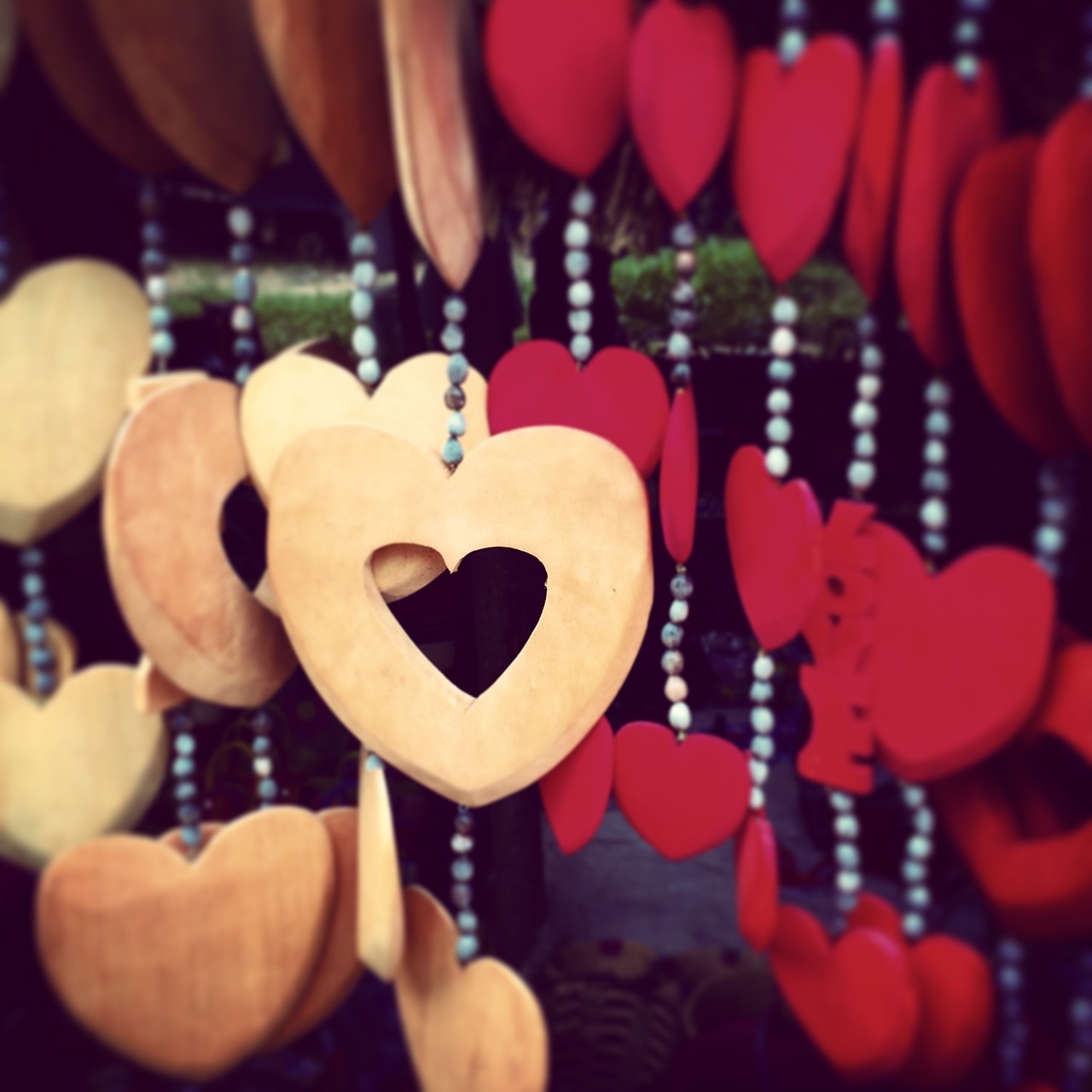 Image - decoration hanging hearts ornaments