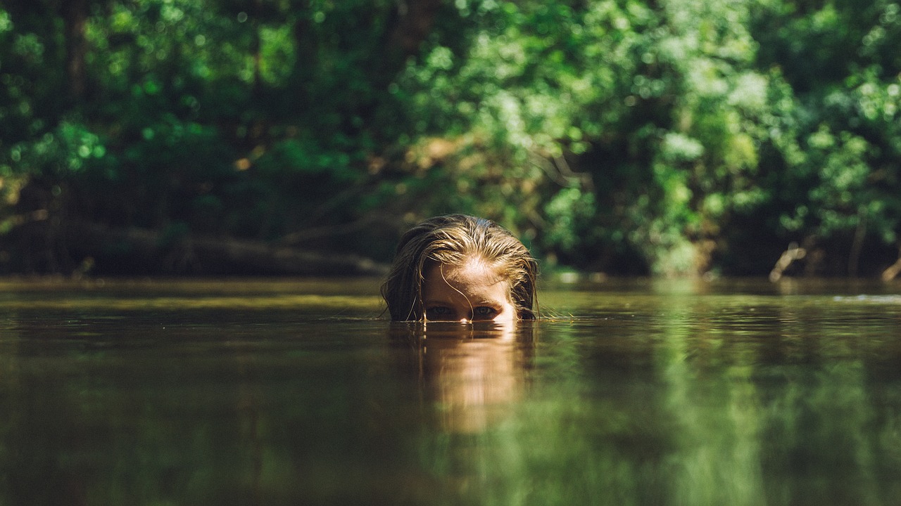 Image - lake nature person river swimming