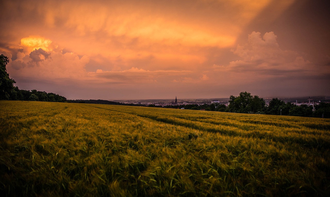 Image - agriculture clouds countryside
