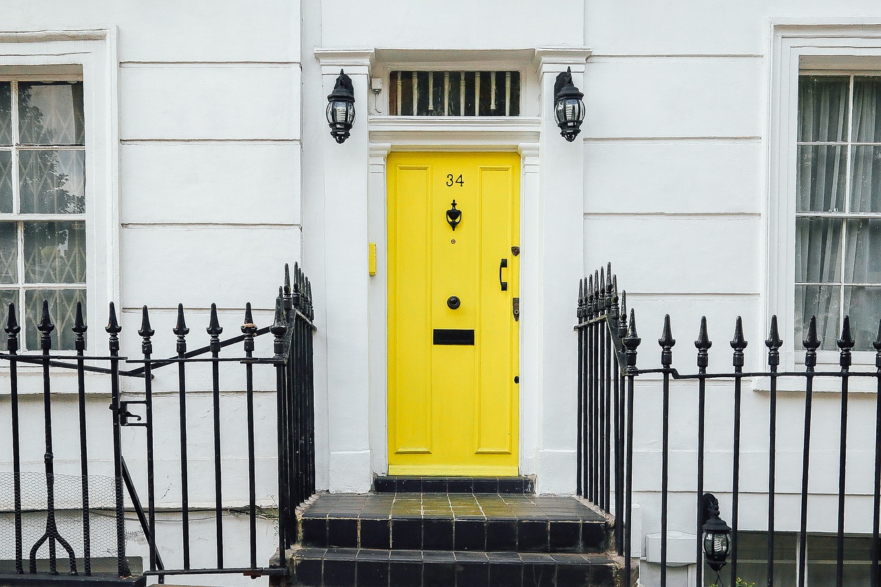 Image - door entrance facade fence home