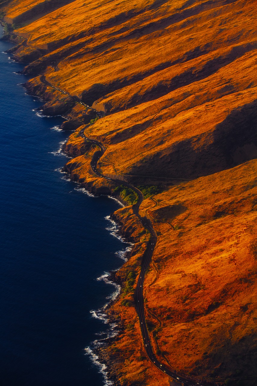 Image - coast mountain ocean road sea