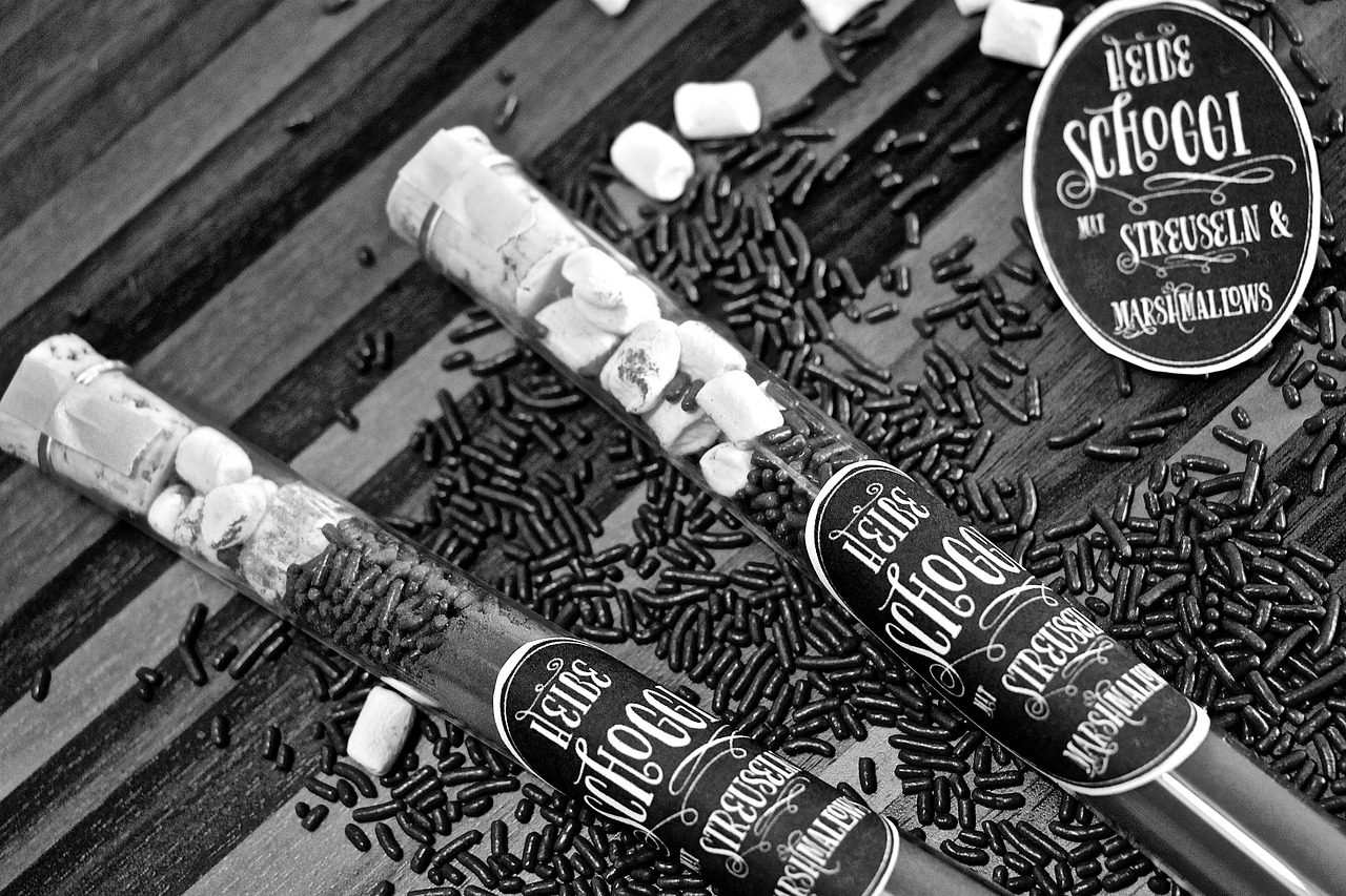 Image - test tubes drink chocolate