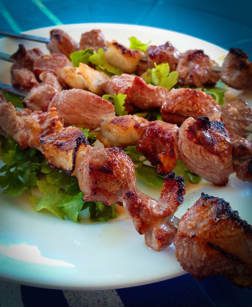 Image - barbecue bbq food meat plate pork