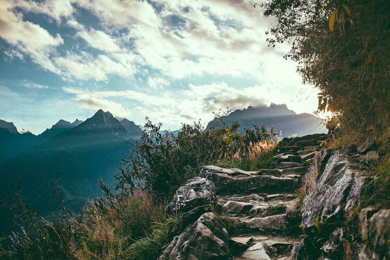 Image - clouds landscape mountain range