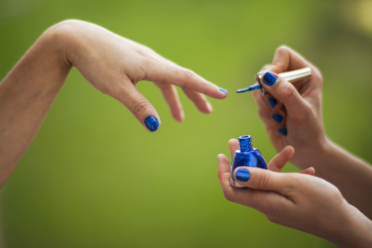 Image - green blue finger el lacquer