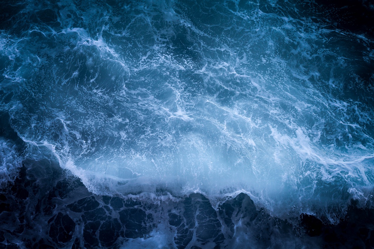 Image - dark ocean sea water wave