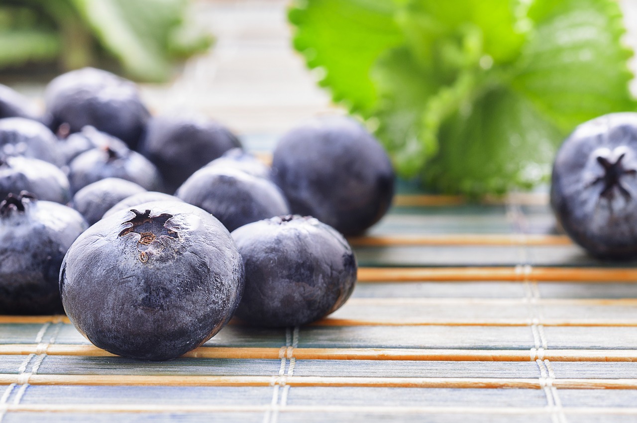 Image - blueberries close up food fruits