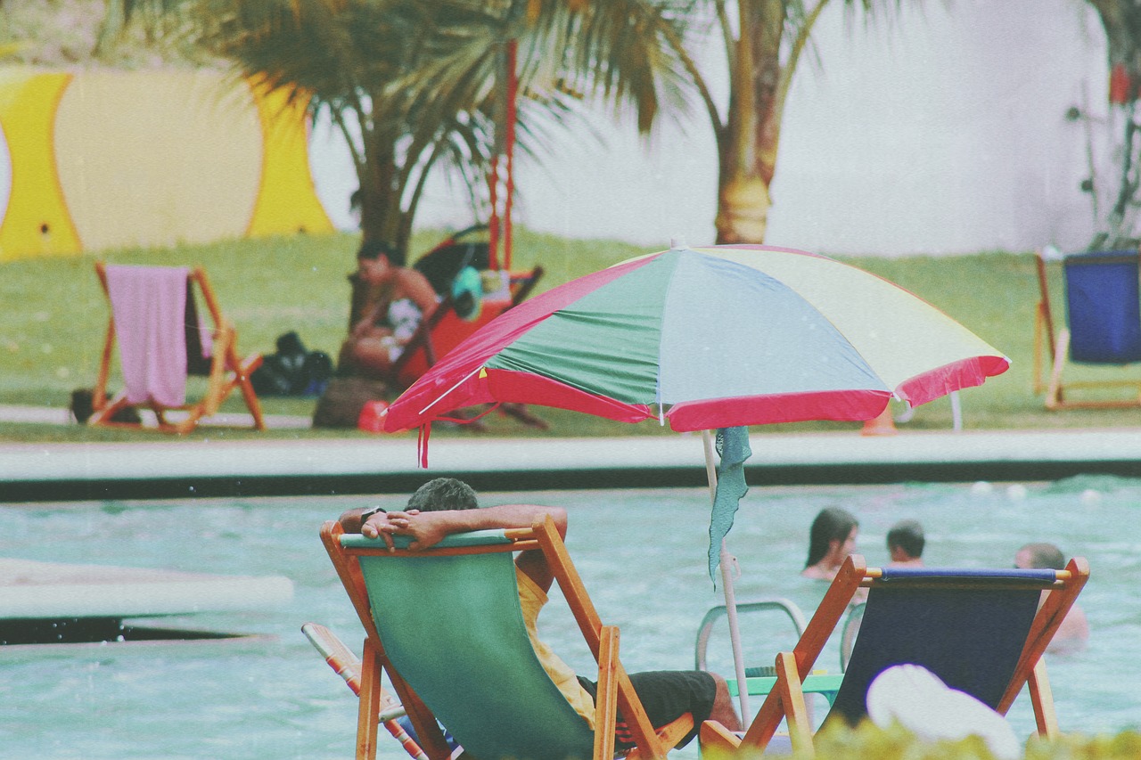 Image - deck chairs leisure pool relaxation