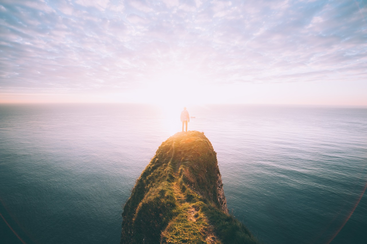 Image - cliff coast man nature ocean