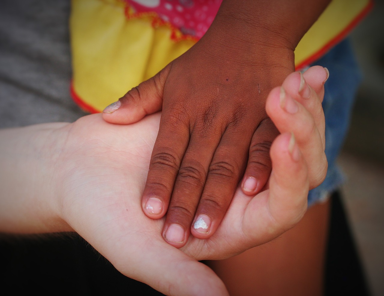 Image - black brown cambodia girls hands