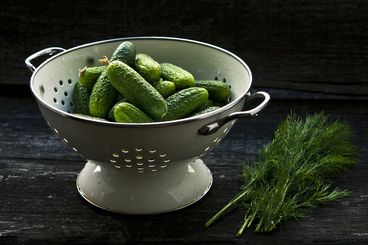 Image - colander cucumber food fruits