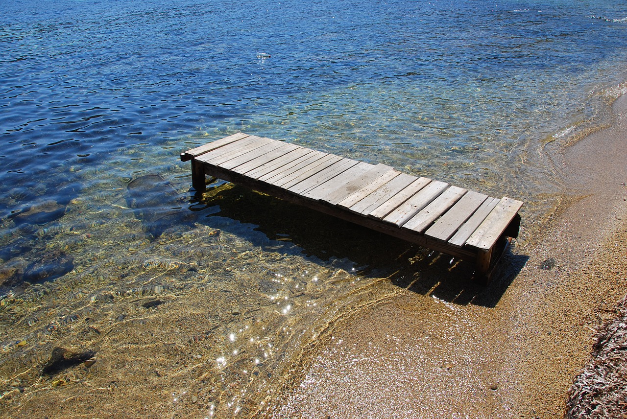 Image - sea jetty water holidays sand