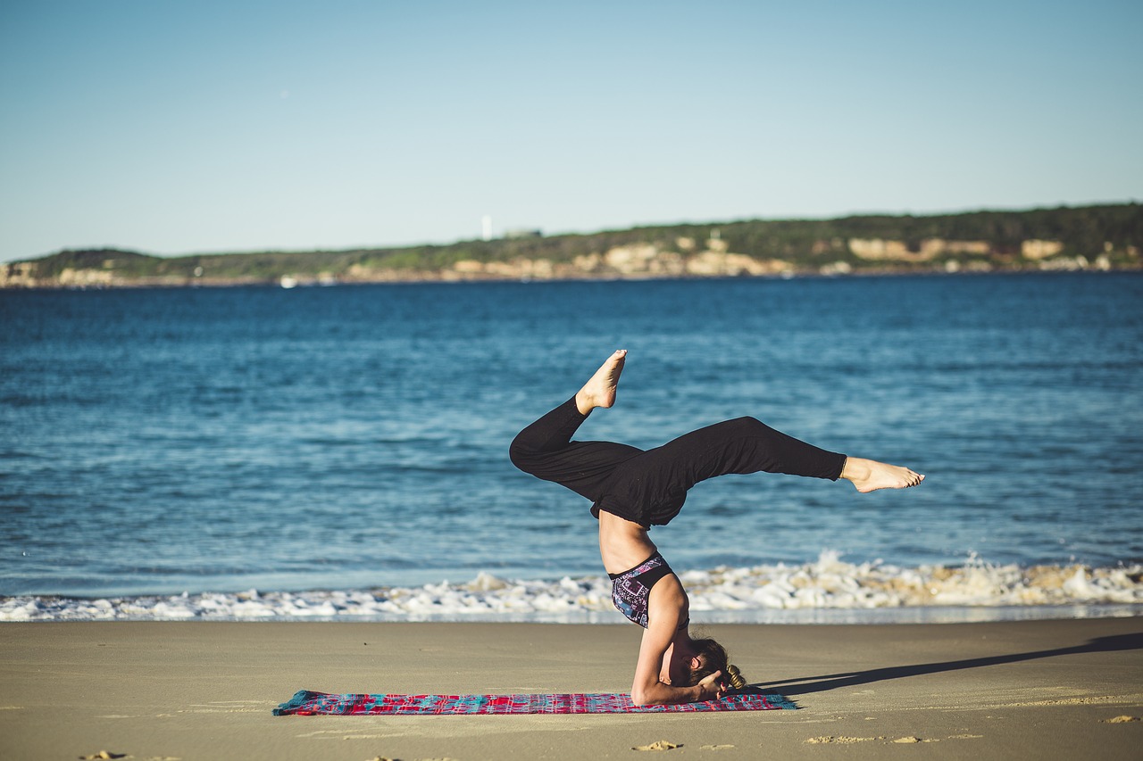 Image - balance beach ocean person sand