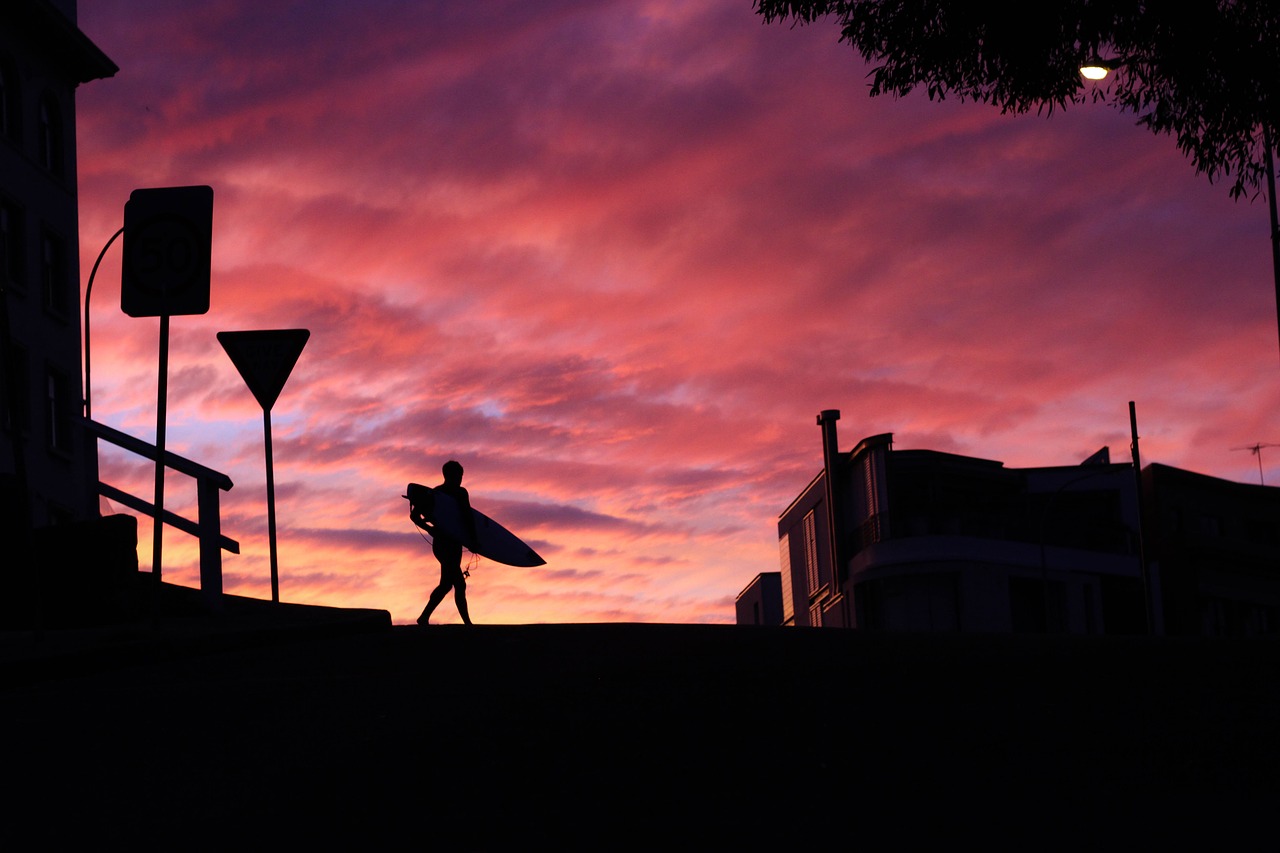 Image - clouds man person silhouette